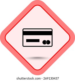 Credit card icon sign icon, vector illustration. Flat design style 