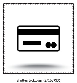 Credit card icon sign icon, vector illustration. Flat design style 