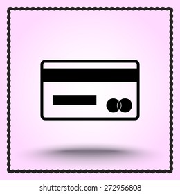 Credit card icon sign icon, vector illustration. Flat design style 
