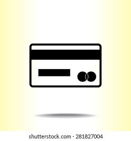Credit card icon sign icon, vector illustration. Flat design style 