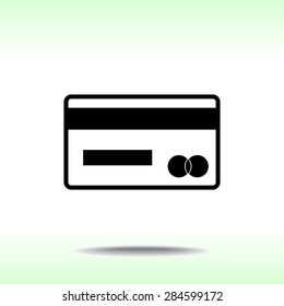 Credit card icon sign icon, vector illustration. Flat design style 