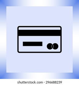 Credit card icon sign icon, vector illustration. Flat design style 