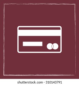 Credit card icon sign icon, vector illustration. Flat design style 