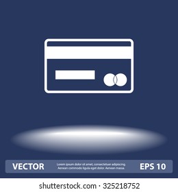 Credit card icon sign icon, vector illustration. Flat design style 
