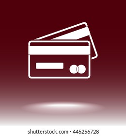 Credit card icon sign icon, vector illustration. Flat design style 