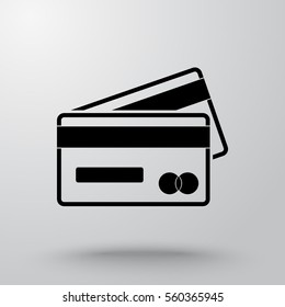 Credit card icon sign icon, vector illustration. Flat design style 