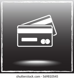 Credit card icon sign icon, vector illustration. Flat design style 