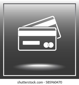 Credit card icon sign icon, vector illustration. Flat design style 