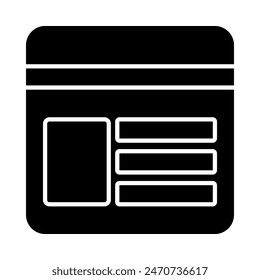 credit card icon, silhouette vector isolated on white background. simple and modern design