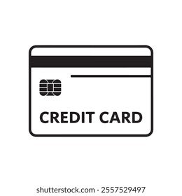 credit card icon. simple design credit card icon vector illustration