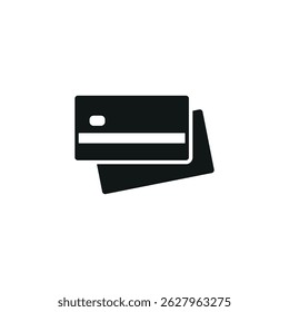 Credit card icon. Simple credit card icon for social media, app and web design. Vector illustration.
