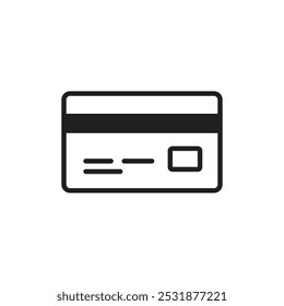 Credit card icon Simple thin outline