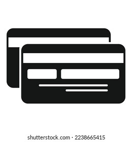 Credit card icon simple vector. Finance payment. Digital money