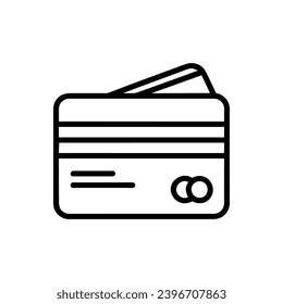 Icono de tarjeta de crédito. Signo vectorial simple