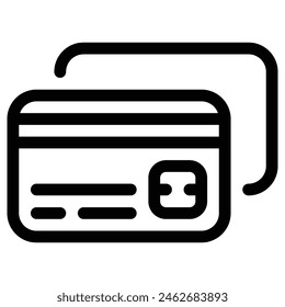 credit card icon, simple vector design