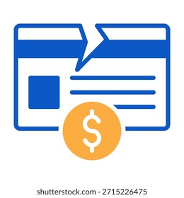 Icono de tarjeta de crédito Ilustración vectorial de diseño de color sólido