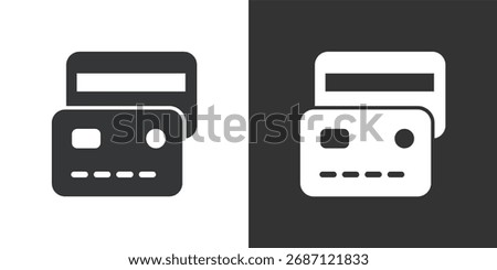 Credit Card Icon. Solid glyph series icon