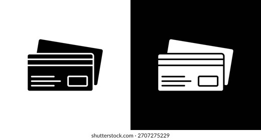 Icono de tarjeta de crédito en conjunto de silueta sólida. Ilustración vectorial.