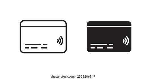 Credit card icon in solid and stroke style.