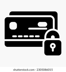 Credit card icon in solid style, use for website mobile app presentation