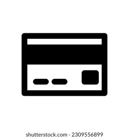 credit card icon solid style vecto