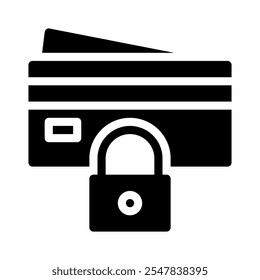 credit card icon with style glyph