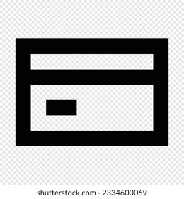 Icono de tarjeta de crédito. Adecuado para el diseño de la interfaz de usuario del sitio web