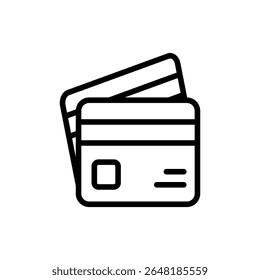 Credit card icon symbol for apps and websites. Credit card payment sign and symbol