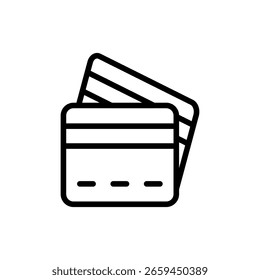 Credit card icon symbol for apps and websites. Credit card payment sign and symbol