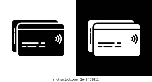 Credit card icon symbol collection. Flat vector stock illustration.