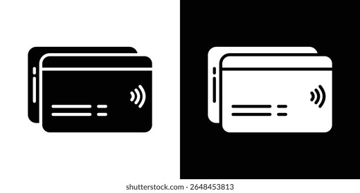 Credit card icon symbol collection. Flat vector stock illustration.