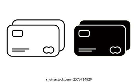 Credit card Icon. Credit card Symbol. Simple flat icon illustration of Credit card. Credit card payment icon vector.