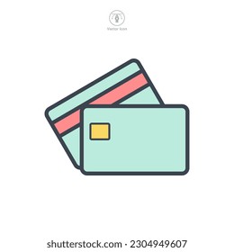 credit card icon symbol template for graphic and web design collection logo vector illustration