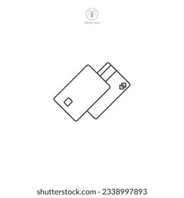 Credit Card icon symbol vector illustration isolated on white background