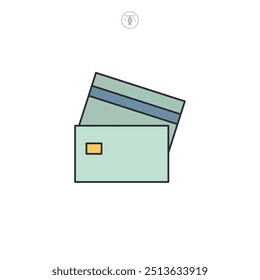 Credit Card icon symbol vector illustration isolated on white background