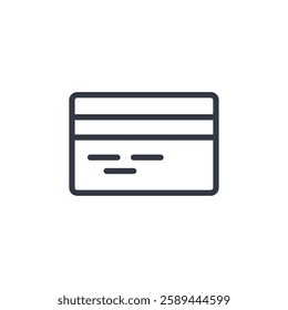 credit card icon symbol vector sign isolated on white background illustration for graphic and web design