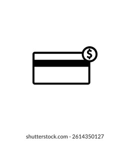 Credit card icon, symbolizing secure payments, financial transactions, and modern convenience.