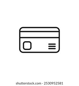 Credit card icon Thin line flat illustration