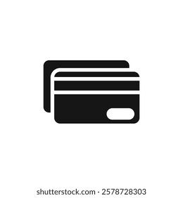 Credit card icon Thin line art collection