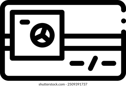 icono de tarjeta de crédito. Diseño De Estilo Lineal Delgado Aislado Sobre Fondo Blanco
