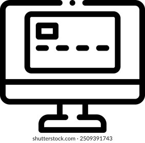 icono de tarjeta de crédito. Diseño De Estilo Lineal Delgado Aislado Sobre Fondo Blanco