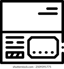 credit card icon. Thin Linear Style Design Isolated On White Background