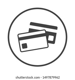 Credit card icon - vector