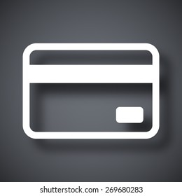 Credit card icon, vector