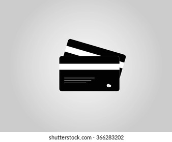 Credit card icon. Vector.