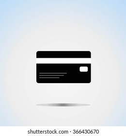 Credit card icon. Vector.