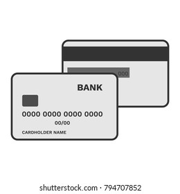 Credit card icon. Vector.