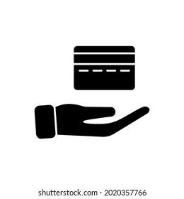 Credit card icon vector. Bank card illustration sign. Bank account symbol or logo.