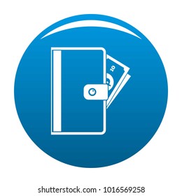 Credit card icon vector blue circle isolated on white background 