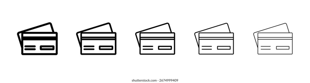 Colección de Vector de ícono de tarjeta de crédito. EPS 10